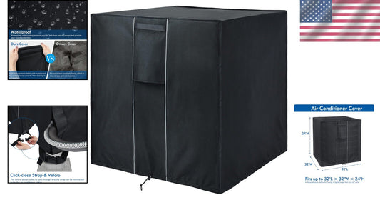 Easy Install Waterproof AC Cover with Adjustable Drawstring for Outdoor Units