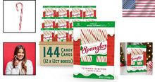 Load image into Gallery viewer, Classic Peppermint Candy Canes - 144 Individually Wrapped Festive Treats