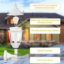 Load image into Gallery viewer, Dusk to Dawn Outdoor Wall Light - 2-Pack LED Edison Lanterns for Modern Patios