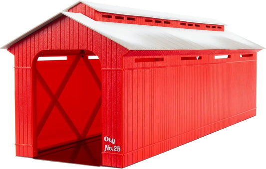 Durable 24" Illuminated Bridge for Model Trains - Metal, O Gauge Compatible