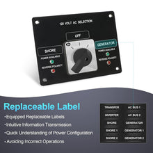 Load image into Gallery viewer, Compact Rotary Selector Switch - 120V 30A with Reverse Polarity Indicator