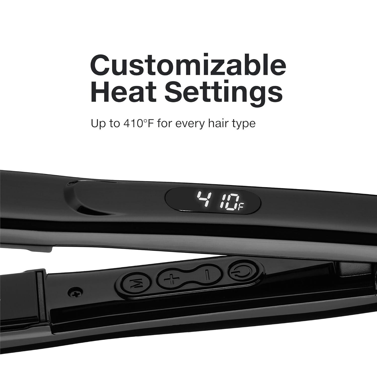 1" Ceramic Flat Iron with Adjustable Heat for Curling and Straightening Hair