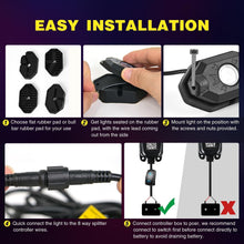 Load image into Gallery viewer, Wireless RGB LED Rock Light Set with App Control for Enhanced Vehicle Visibility