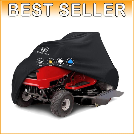 Durable 500D Oxford Fabric Lawn Mower Cover with UV Protection & Drawstring Fit