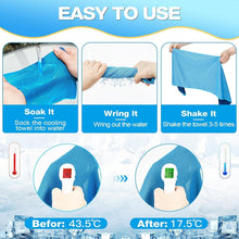 Load image into Gallery viewer, Hyper-Evaporative Multicolor Cooling Towels 120 Pack - Ultimate Summer Companion