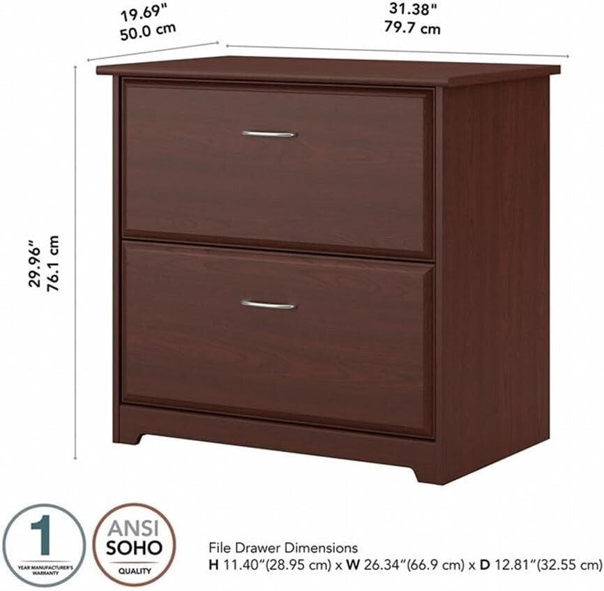 Cabot 2 Drawer Lateral File Cabinet: A Stylish Storage Solution for Your Office