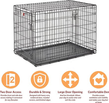 Load image into Gallery viewer, Life Stages 42" Metal Dog Crate with Enhanced Security for Large Dogs 71-90lbs