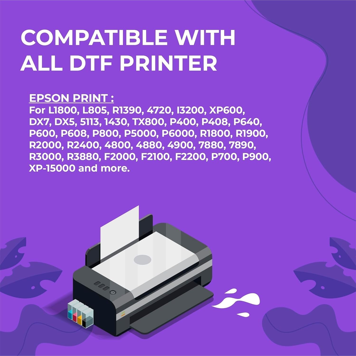 500ml DTF White Ink - Exceptional Fluency and Vibrant Prints for Custom Apparel