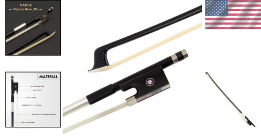 Elegant Lightweight 3/4 Carbon Fiber Bow - Perfect Gift for All Violinists