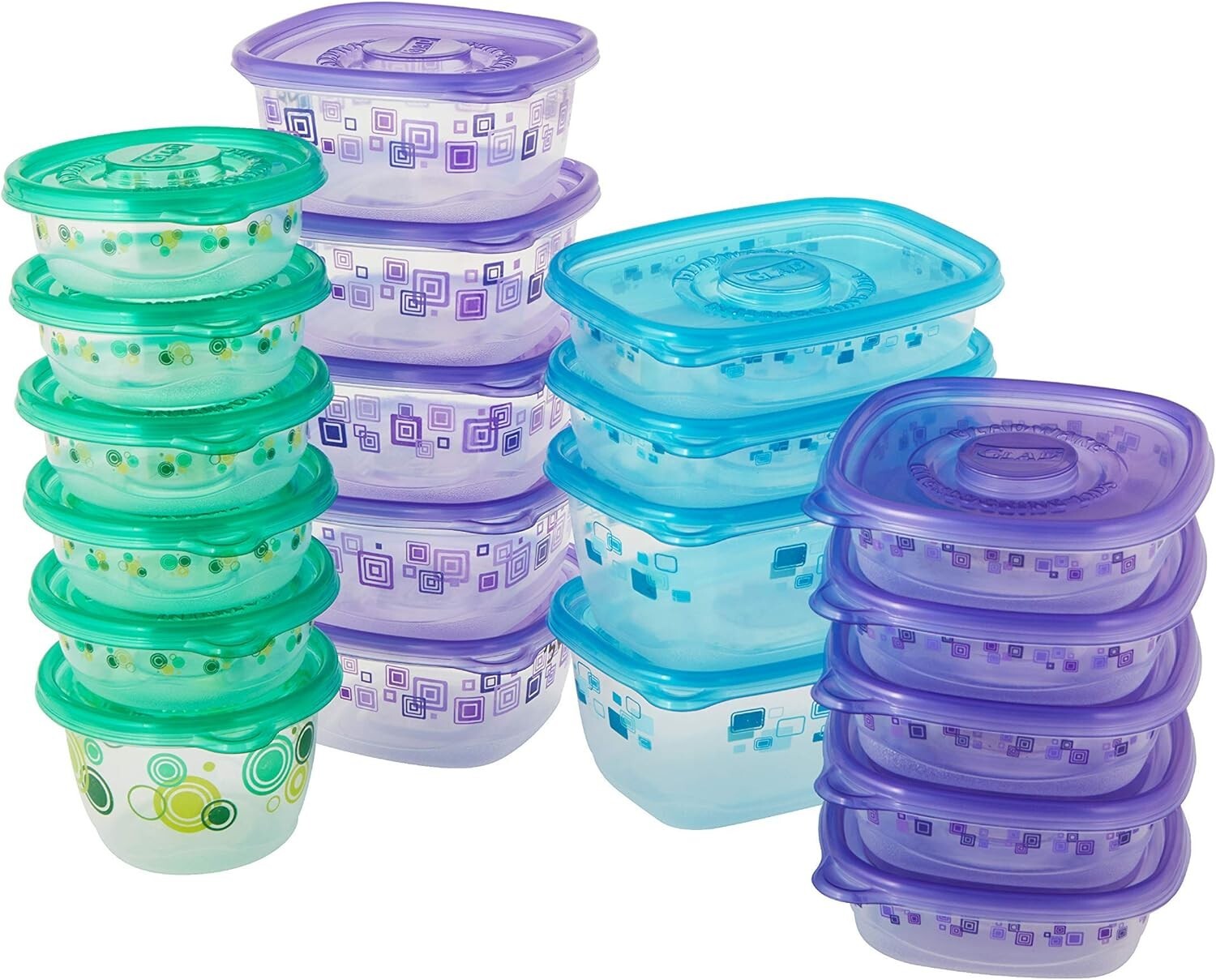 20-Pack Stackable Airtight Food Storage Containers - Clear Meal Prep Solution
