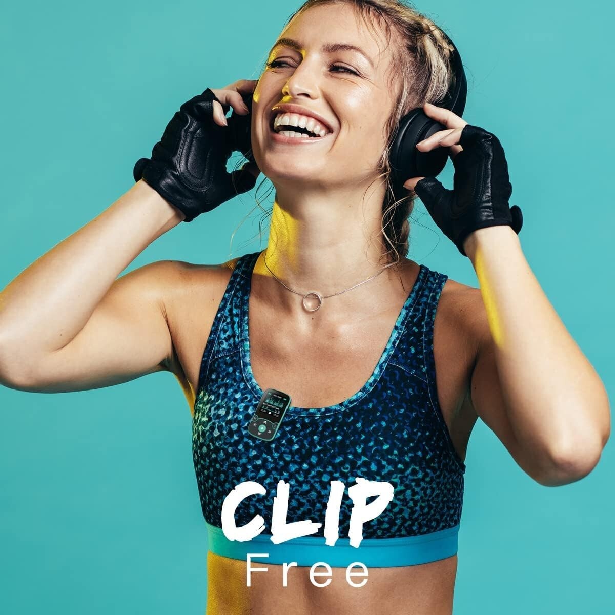 64GB Bluetooth 5.3 MP3 Player with Clip - Ultimate Sport Companion in Blue