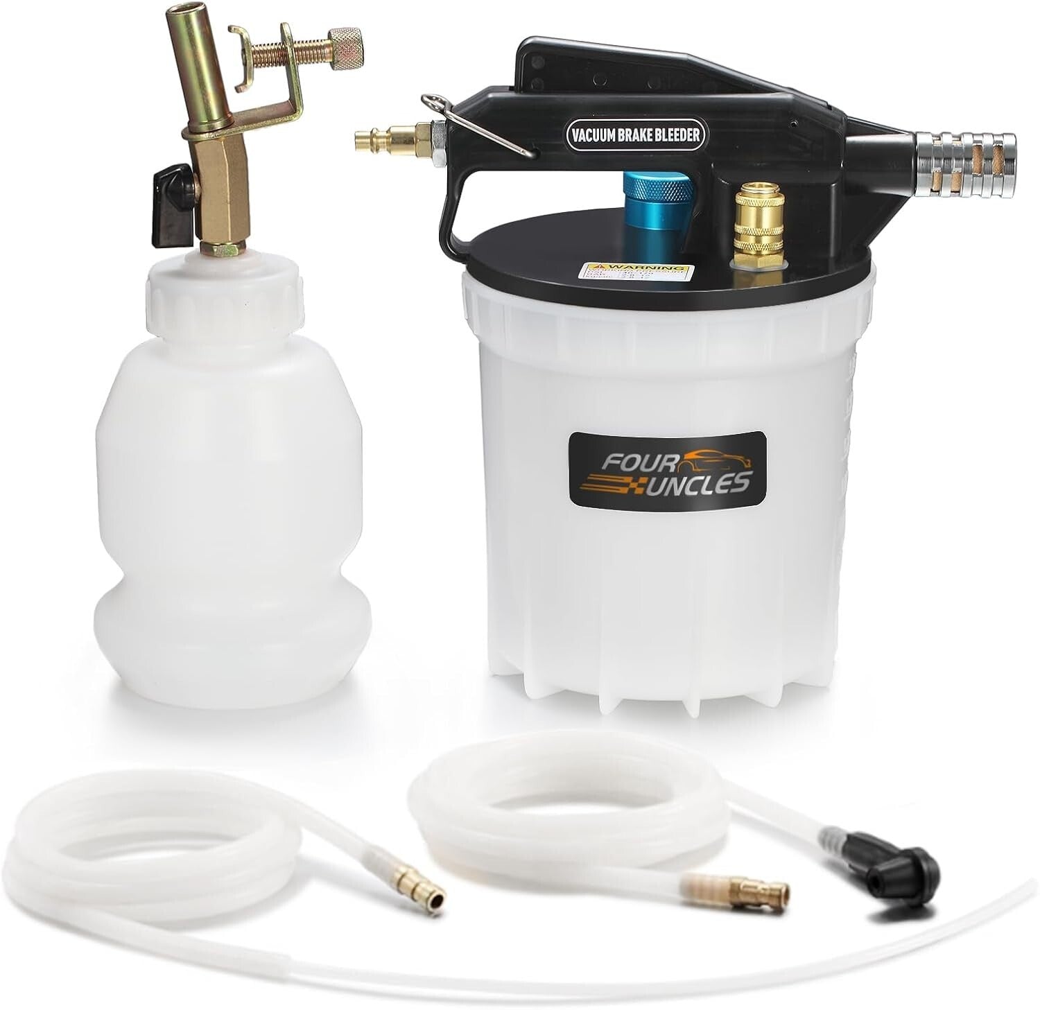 Compact 2L Vacuum Pump Kit for Quieter Brake Fluid Extraction & Refilling
