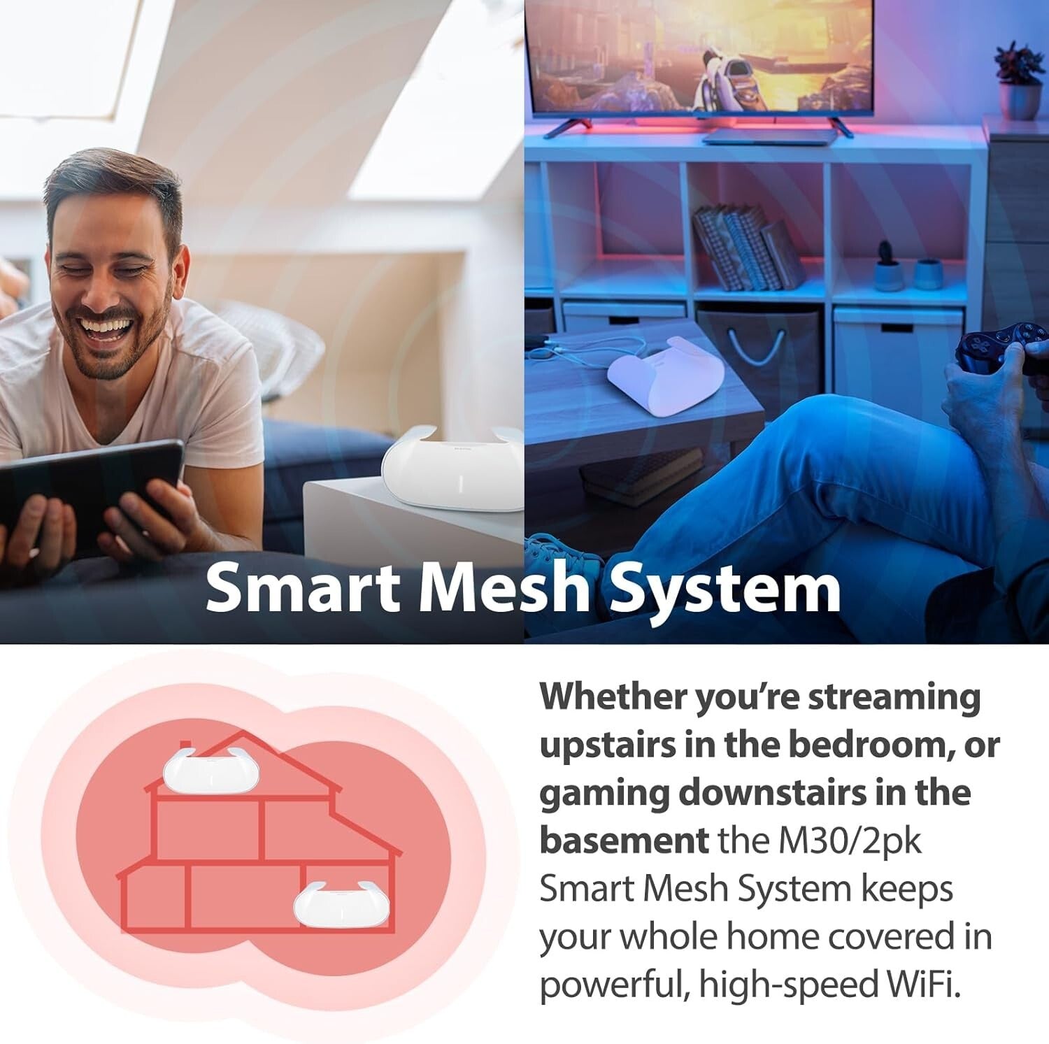 Ultimate AX3000 WiFi 6 Mesh Duo - Fast Connectivity & AI Parental Controls