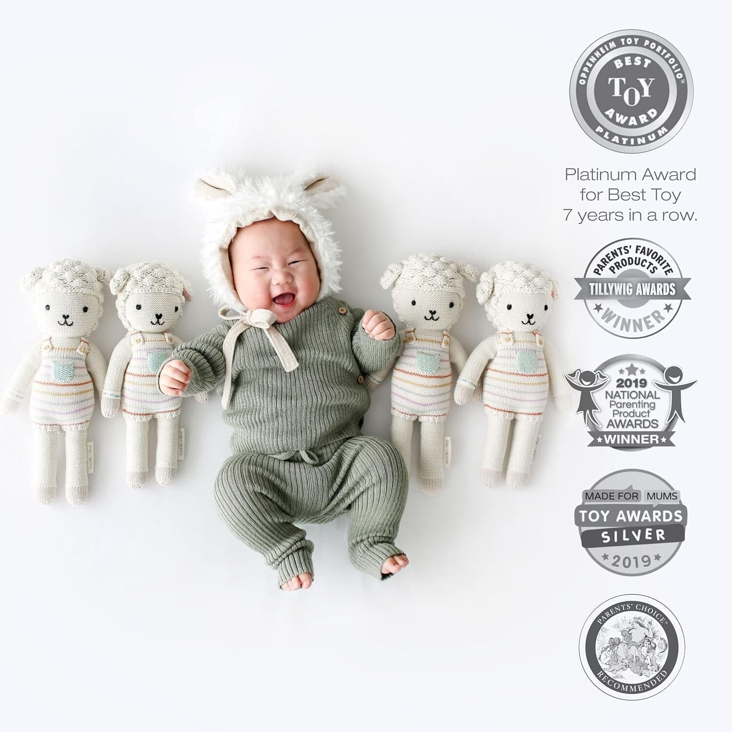 Avery The Lamb 13" Handcrafted Doll - Supports 10 Meals for Those in Need