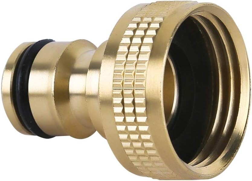 Durable 3/4 Inch GHT Quick Connect Hose Adapters - 8 Solid Brass Connectors