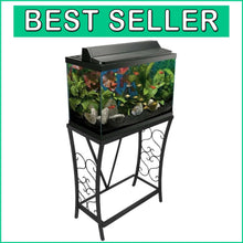 Load image into Gallery viewer, Compact 20 Gallon Aquarium Stand, Black Powder-Coated - Leg Base Design