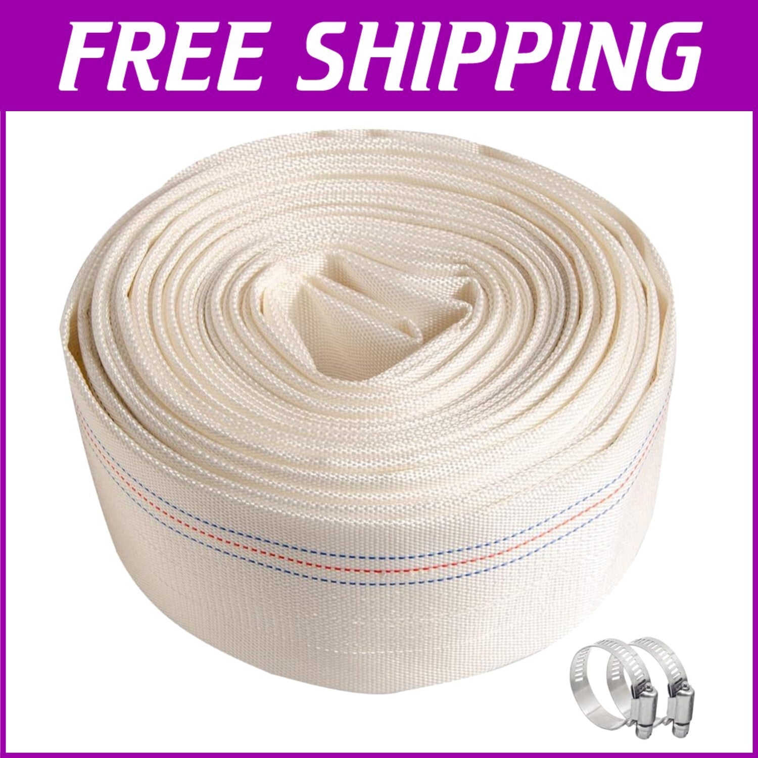 5" x 62 FT Heavy Duty PVC Swimming Pool Backwash Hose - Versatile Water Transfer