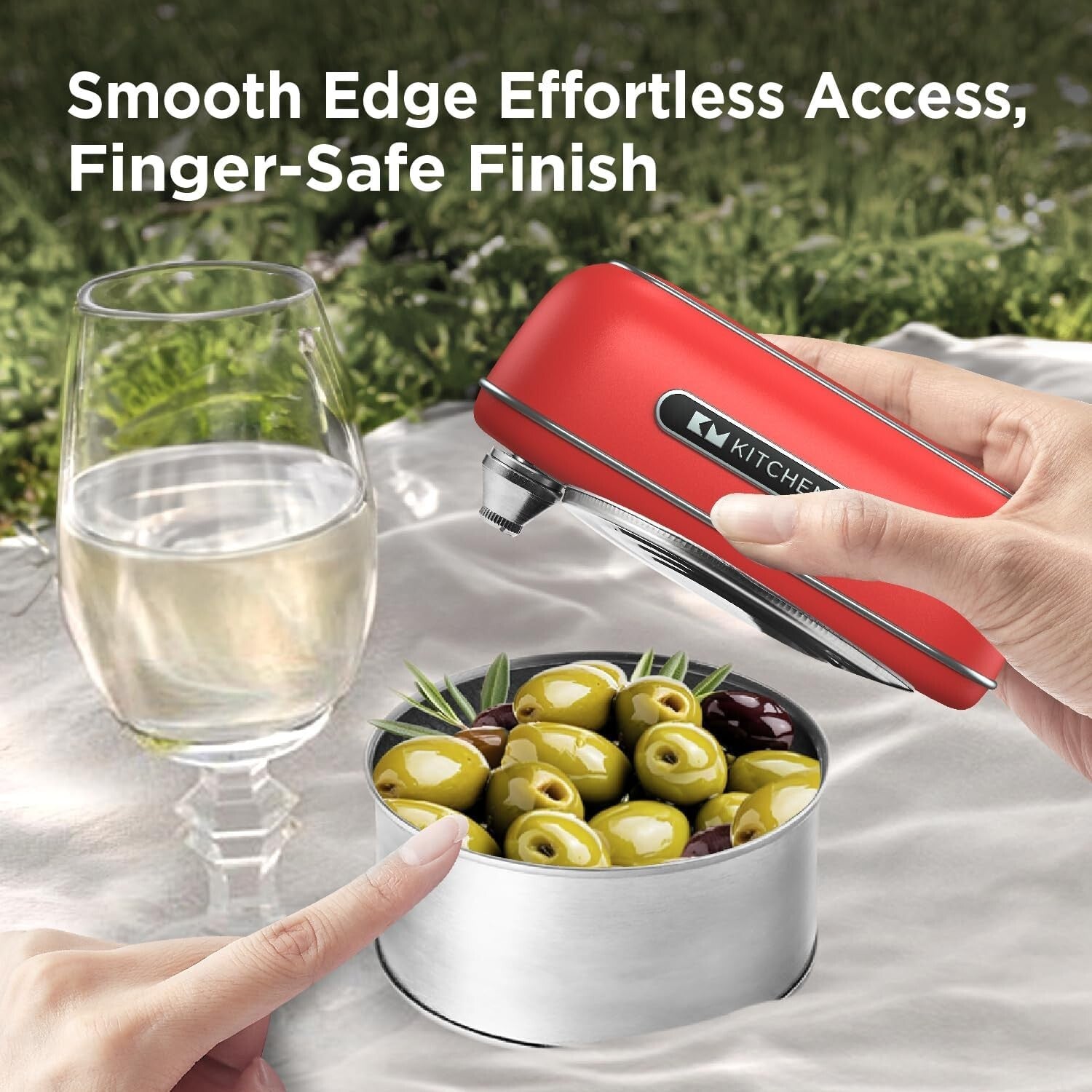 Elegant Orbit One Automatic Can Opener - Smooth Edge, Professional Blade Design