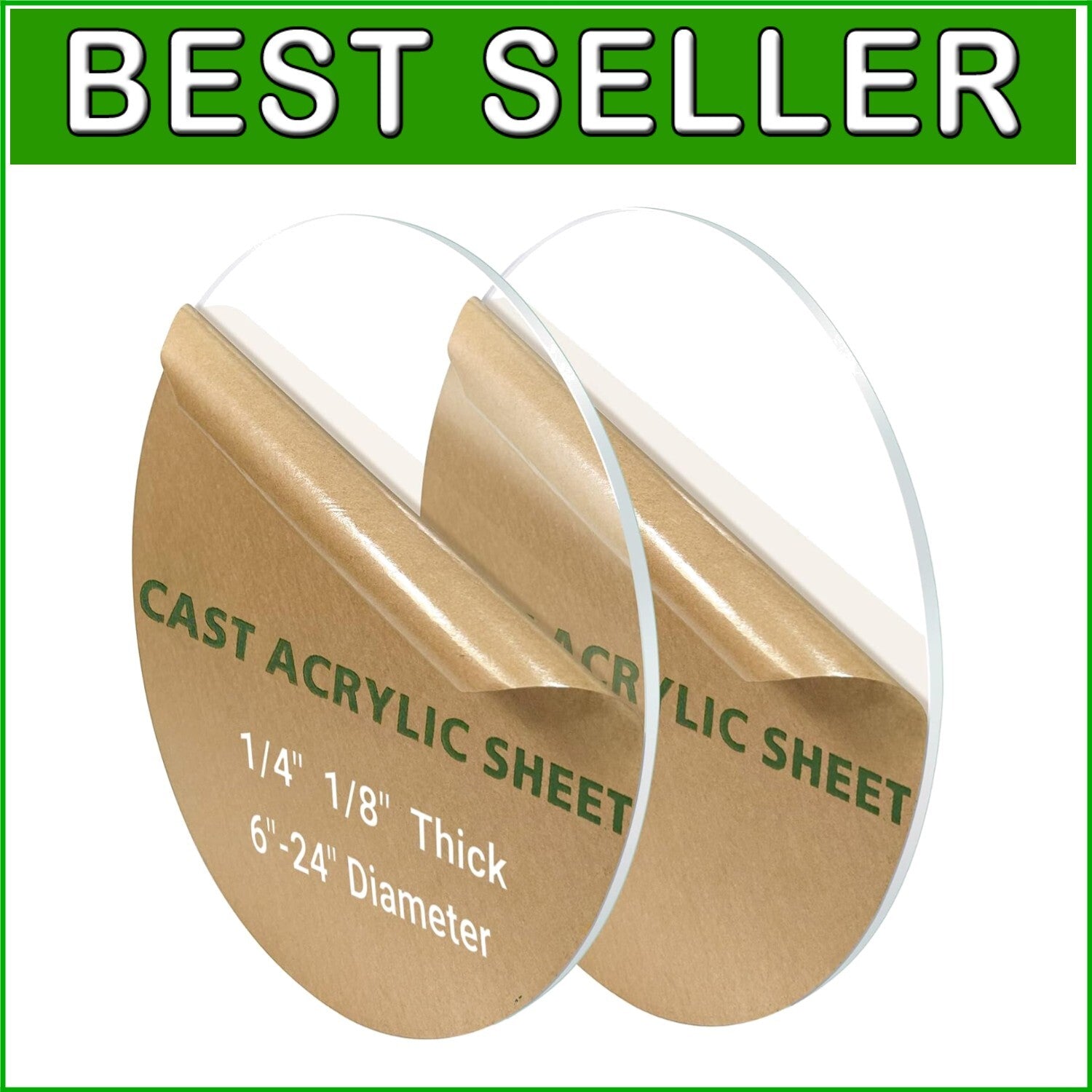 Clear 19-Inch Round Plexiglass Discs - Perfect for Crafts and Tabletop Displays