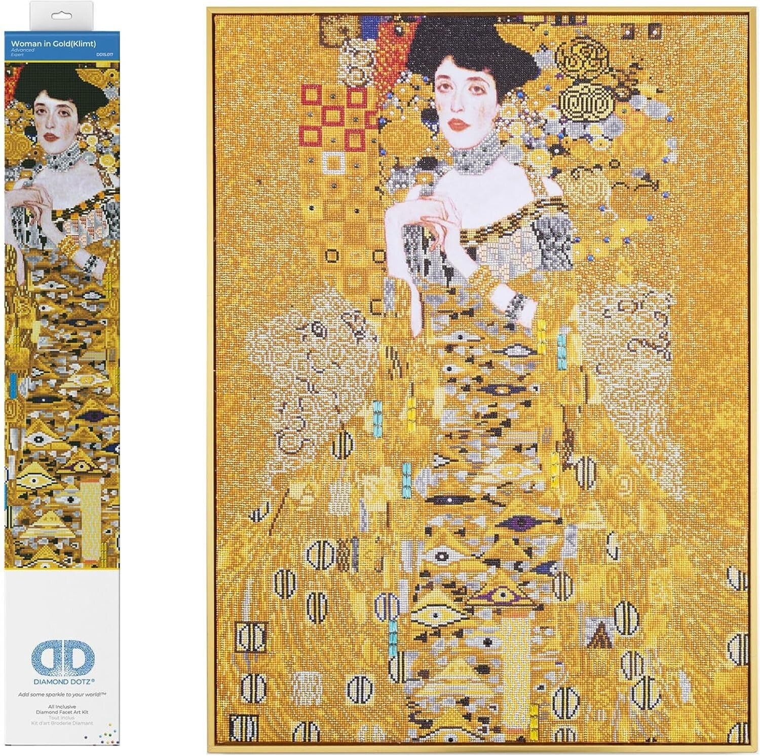 Quality Diamond Painting Kit: Woman in Gold - 36x26 Relaxing Art Experience