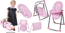 Load image into Gallery viewer, Lightweight 6-in-1 Baby Doll Highchair: Portable Swing, Carrier &amp; Diaper Bag