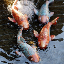 Load image into Gallery viewer, Unique Antique Koi Fish Garden Statues with 2 Iron Poles - Indoor &amp; Outdoor