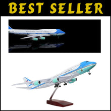 Load image into Gallery viewer, 18” Diecast Air Force One Jet Model with LED Light - Perfect for Collectors