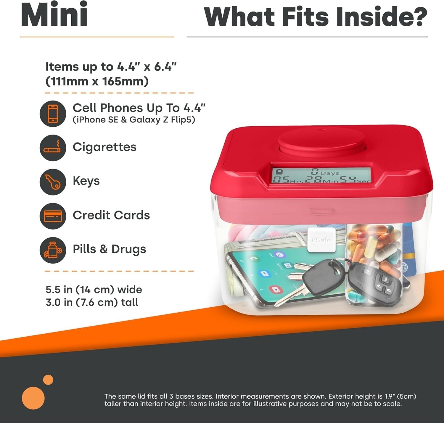 Portable Mini Time-Locking Container for Reinforcing Positive Habits - 3" High