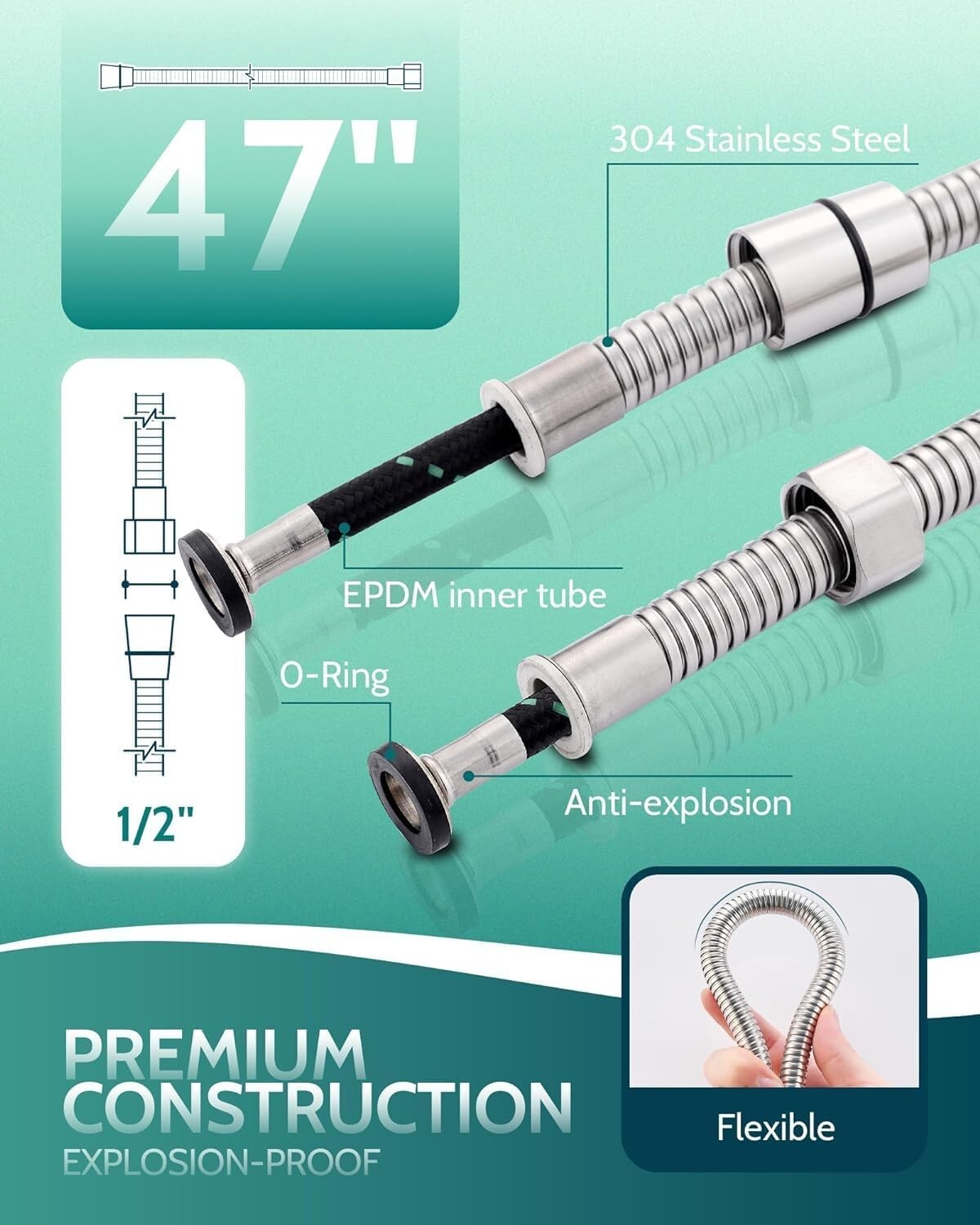 Elegant Bidet Sprayer Set with Dual Mounting - 3 Brushed Nickel Units Included