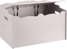 Load image into Gallery viewer, Stylish Kids Toy Box Organizer in Gray, Wooden Storage Chest, 30"x18"x19"