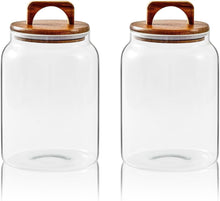 Load image into Gallery viewer, 2-Pack Airtight 90oz Glass Jars - Perfect for Laundry Detergent &amp; Pantry Items