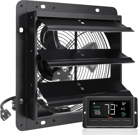 ETL Listed 10-Speed Exhaust Fan with Temperature & Humidity Control - 820 CFM