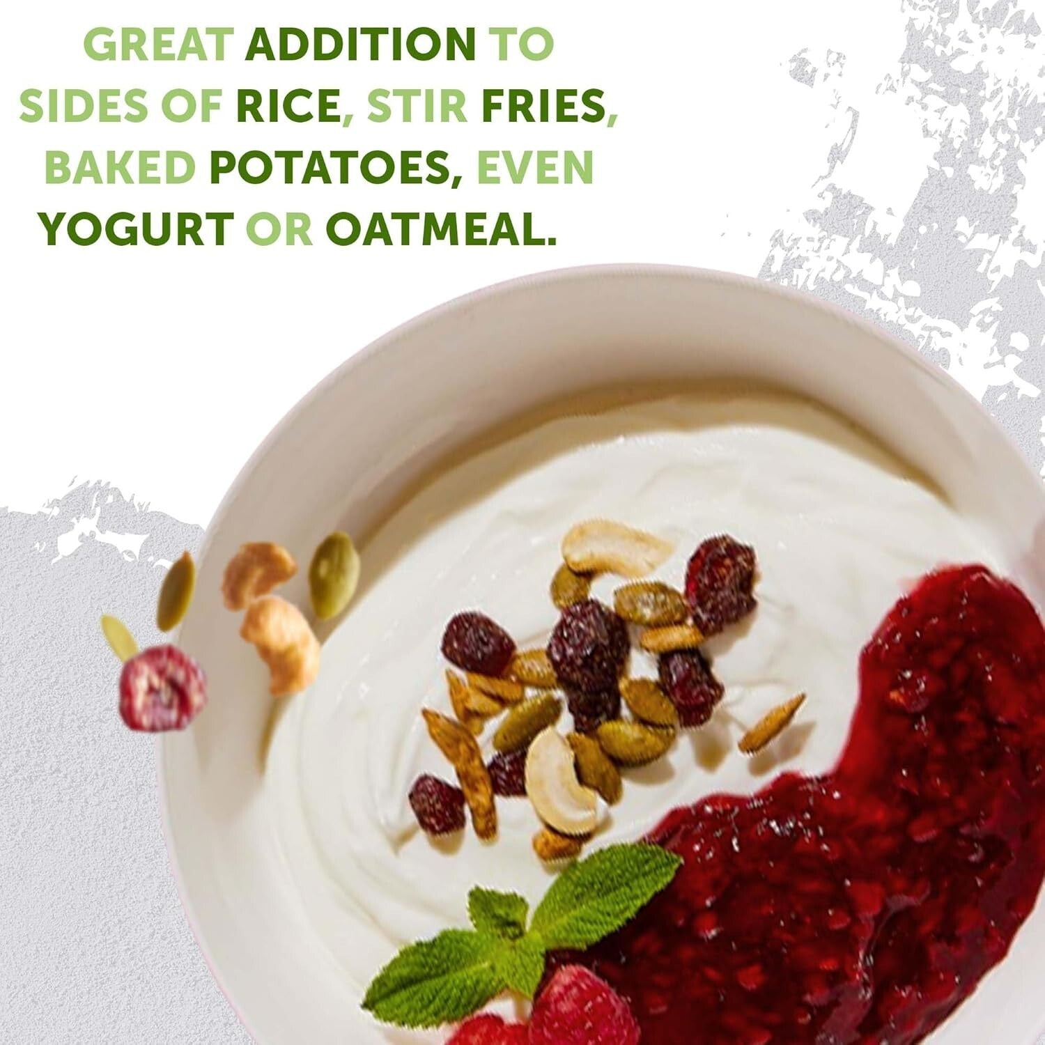 Delicious Organic Salad Topper: Crunchy Seeds & Strawberry Cashews - Gluten-Free