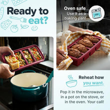 Load image into Gallery viewer, Reusable 2-Cup Silicone Freezer Molds with Lids - Perfect for Leftovers &amp; Soups