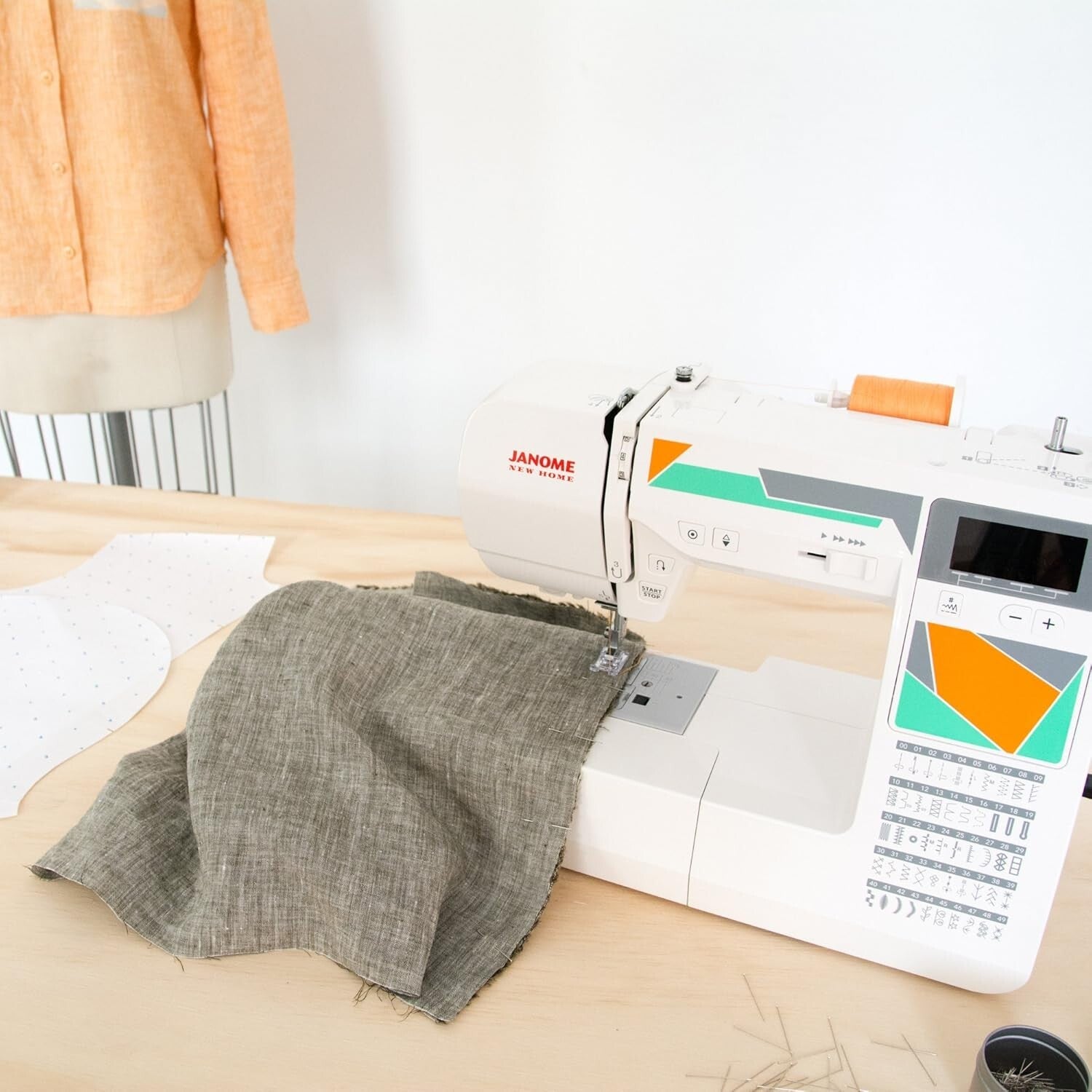MOD-50 Computerized Sewing Machine - Versatile with 50 Stitches & LCD Navigation