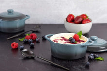 Load image into Gallery viewer, Durable Stoneware Cocotte Set - Individual 12 oz Dishes with Lids &amp; Handles