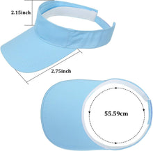 Load image into Gallery viewer, 15-Pack Stylish Sun Visor Hats with Adjustable Fit - Perfect for Outdoor Sports