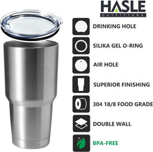 Load image into Gallery viewer, Elegant 30oz Double Wall Insulated Steel Tumbler - Perfect for Hot &amp; Cold Drinks