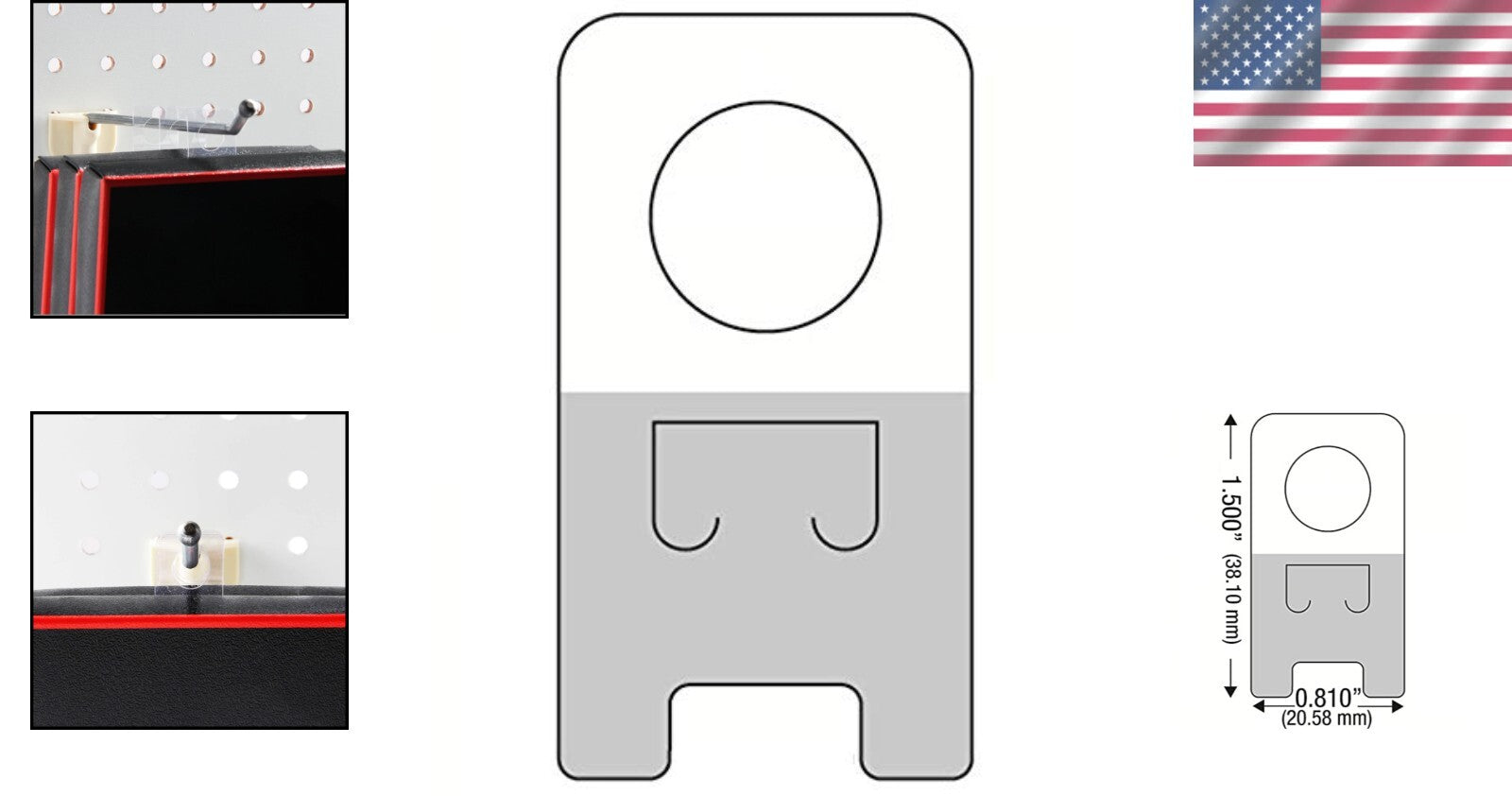 1000 Premium Clear Retail Hang Tabs - Easy Application, Ideal for Merchandising