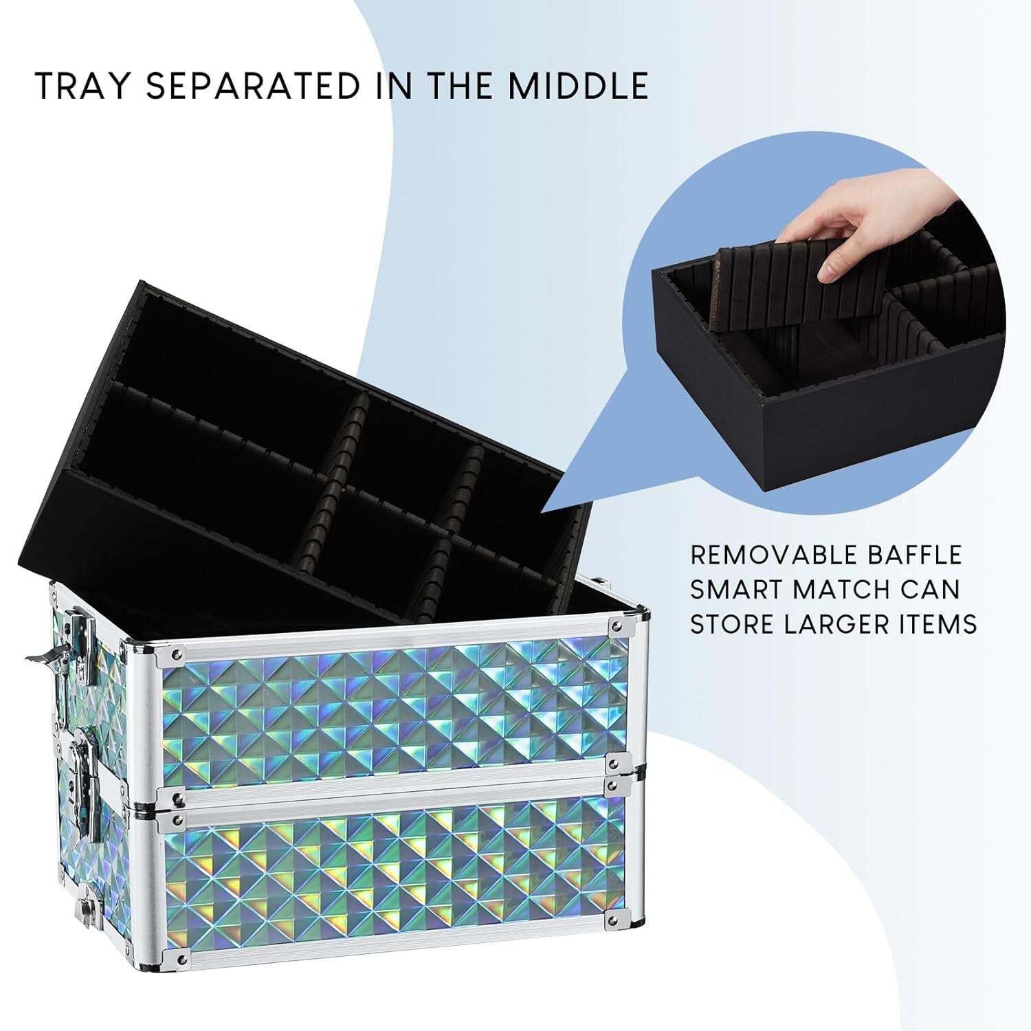 Cosmetology Trolley with 360-Degree Swivel Wheels - Perfect Makeup Organizer