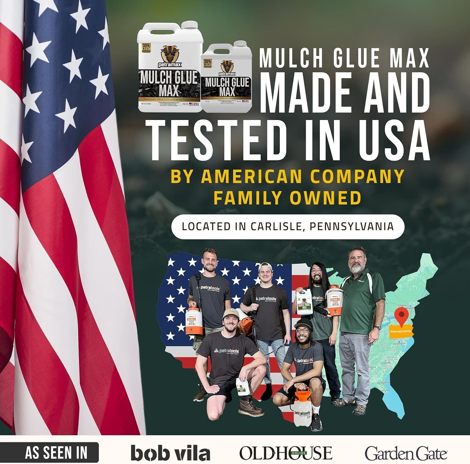 Max Concentrate Mulch Adhesive for Rock & Gravel - Dries Clear 1 Gallon