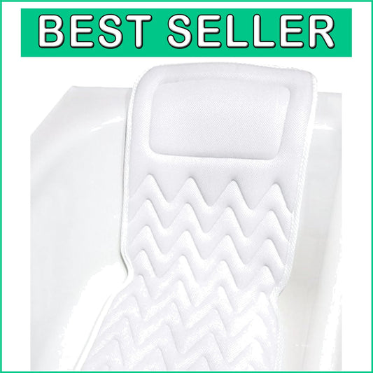 Air Mesh Bathtub Pillow with 6 Suction Cups - Perfect for Travel or Home Spa