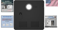 Load image into Gallery viewer, Durable Anti-Bump 15" x 15" RV Water Heater Door - Black Galvanized Steel