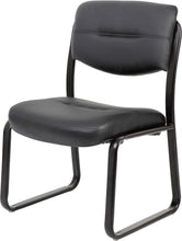 Load image into Gallery viewer, Upholstered Black Side Chair with Contoured Cushions – Ideal for Professionals
