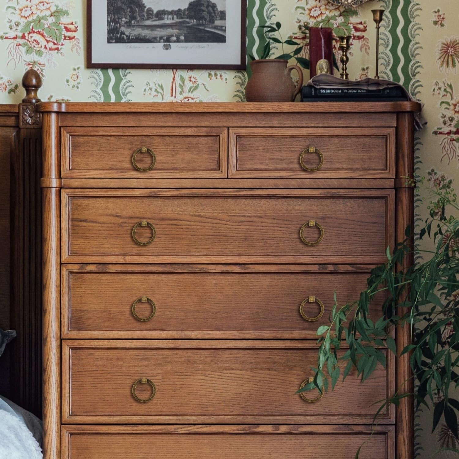 Elegant 12-Piece Antique Brass Round Pulls - Easy Install Cabinet Handles