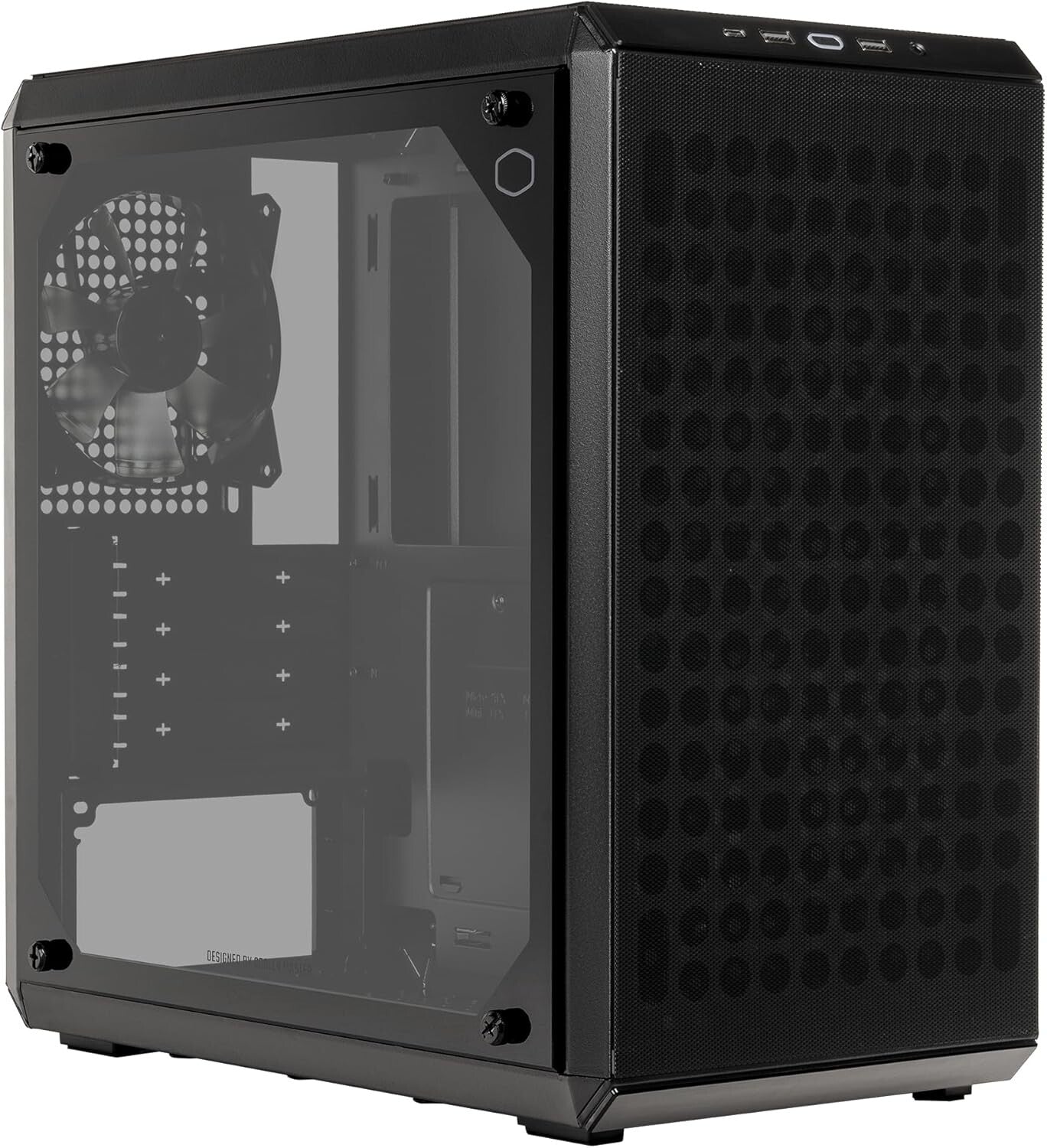 Versatile Micro-ATX Case with Edge-to-Edge Glass & Efficient Cable Management