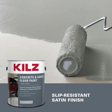 Load image into Gallery viewer, Versatile Silver Gray Garage Floor Paint - 1 Gallon, Slip-Resistant Satin Finish