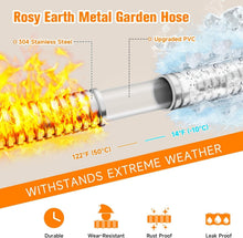 Load image into Gallery viewer, Heavy-Duty 50 FT 304 Stainless Steel Hose - Puncture Resistant and Connectable