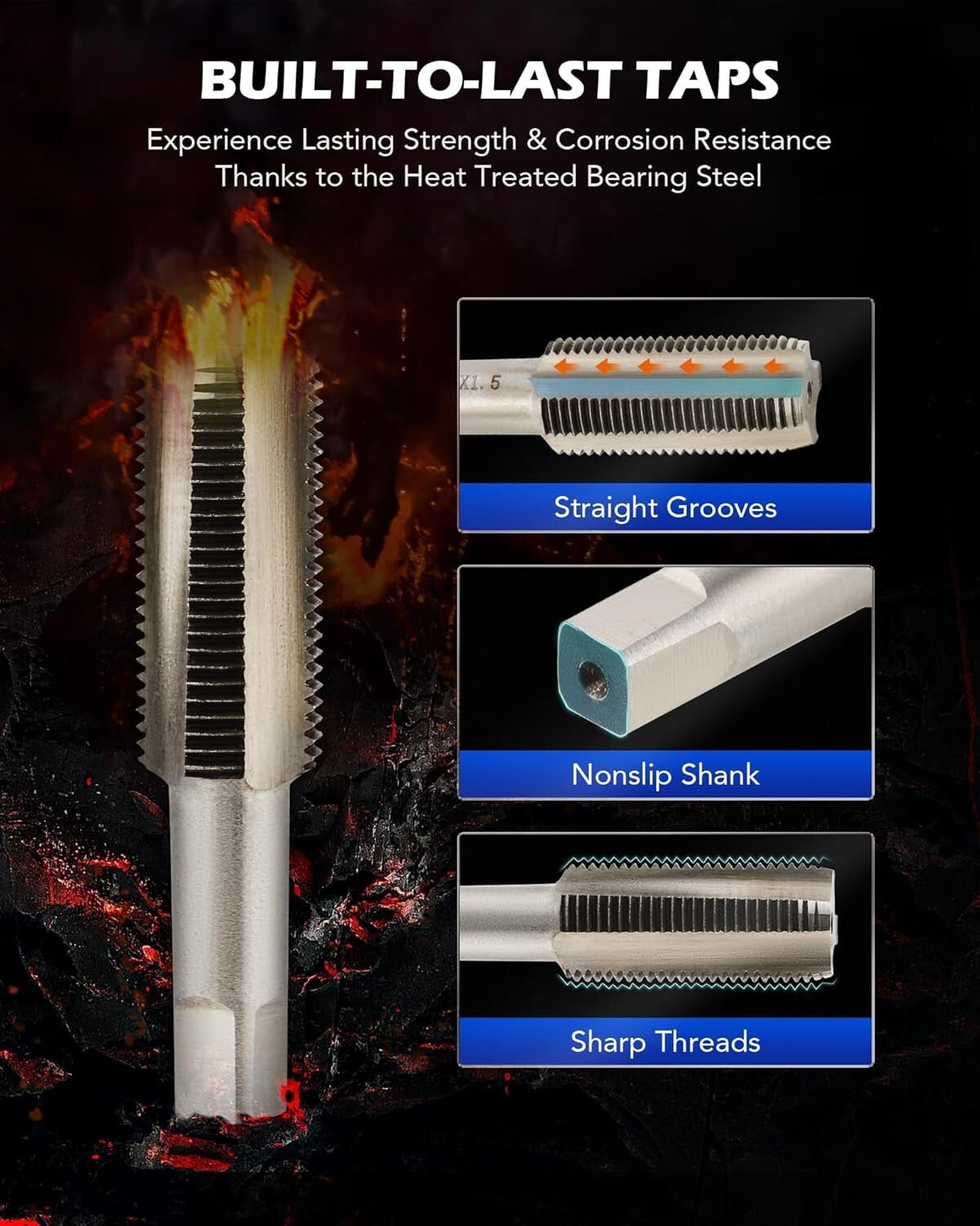 Durable Oil Pan Thread Repair Kit - 150pcs with Zinc-Coated Drain Plugs