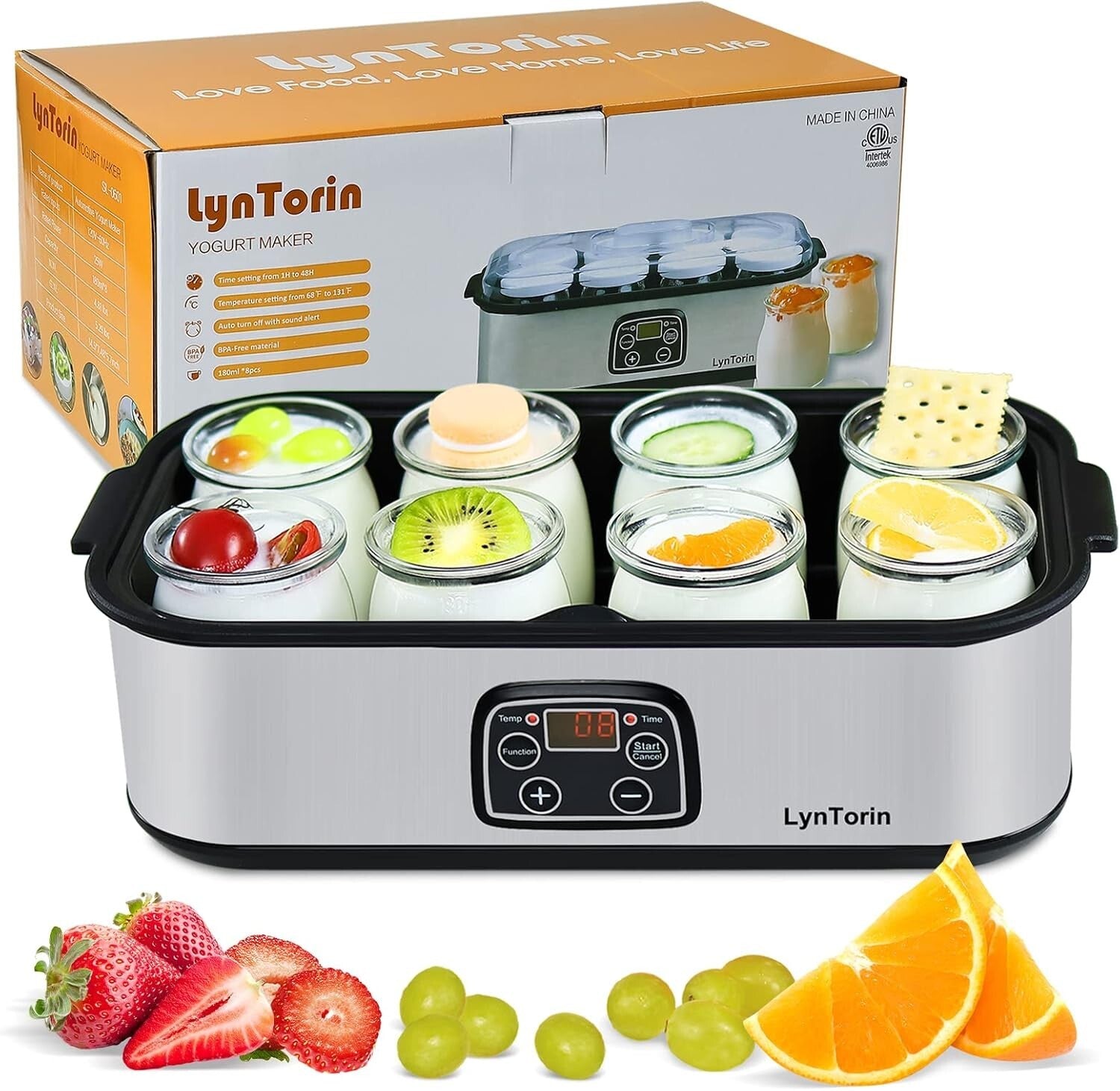 BPA-Free Yogurt Maker with Adjustable Time & Temp – Homemade Yogurt Made Simple